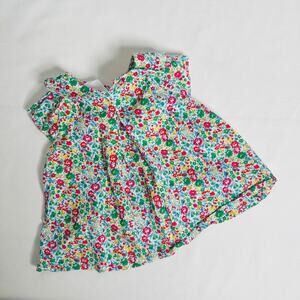 Vintage Bella Bliss Floral Button Down Scoop Back Dress Sz 3 mo